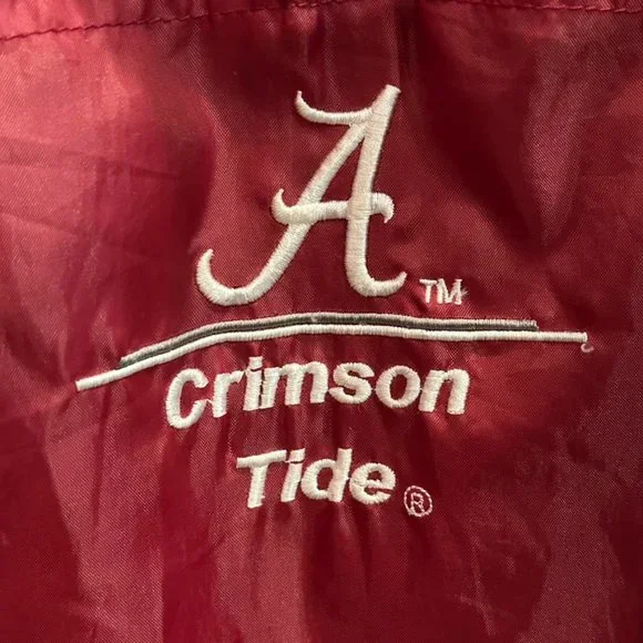 Alabama Crimson Tide BAMA Half-Zip Pullover Fleece Lined Rain Jacket Men… - Picture 4 of 10